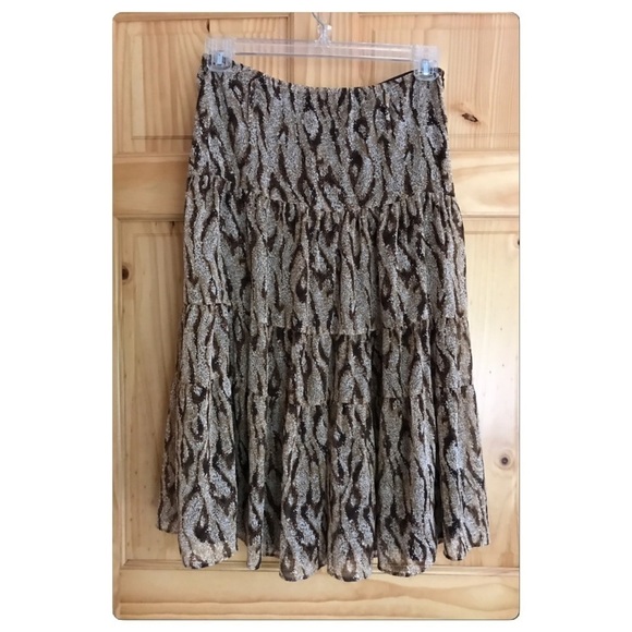 APT. 9 abstract animal print lined skirt size 6 - Picture 1 of 6